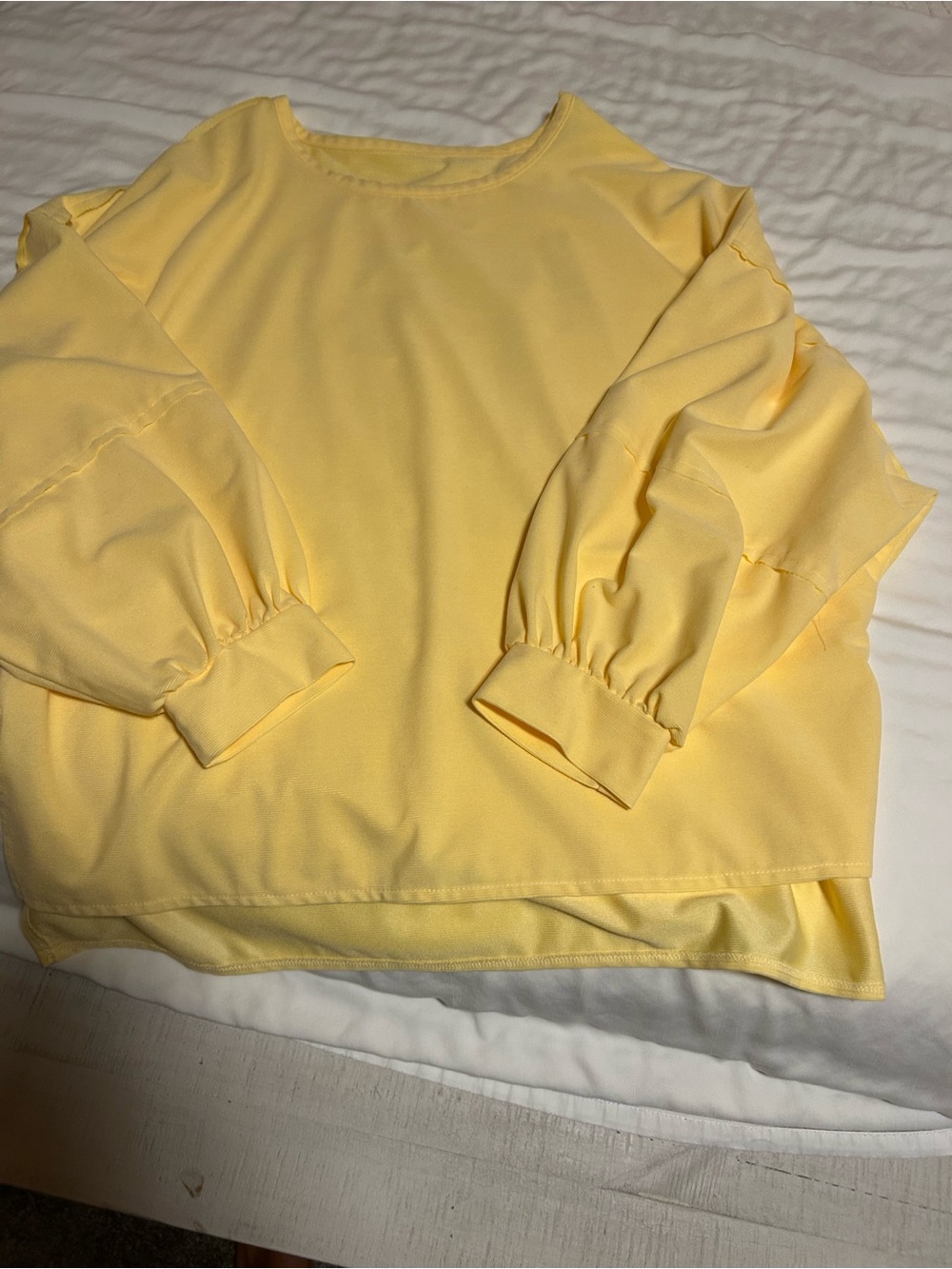Women’s Yellow Puff-Sleeve Blouse